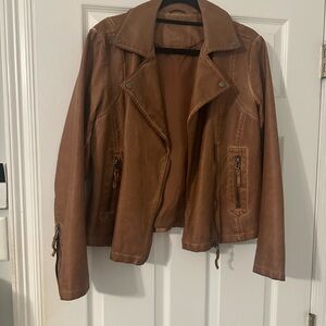 Max Studio Brown Leather Jacket